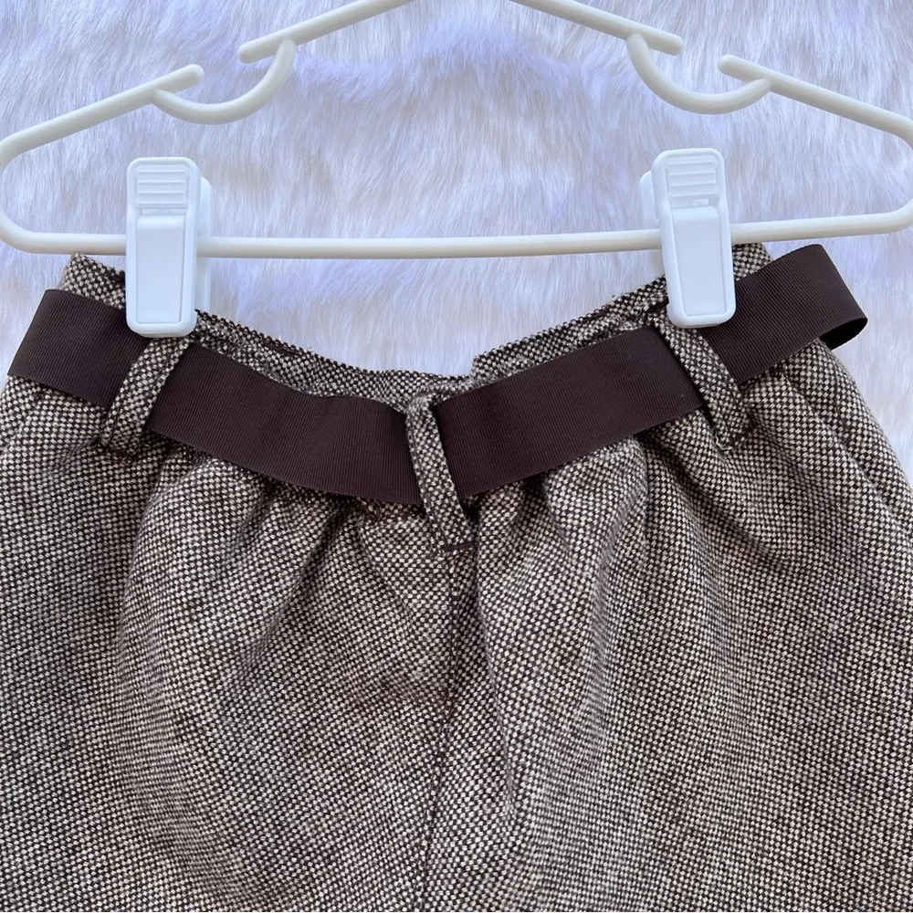 Gymboree Girls‎ Brown Tweed Shorts Size 6 Ribbon Waist